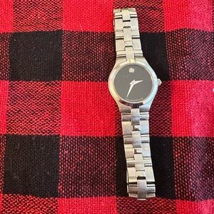 Movado Silver and Black Women's Watch